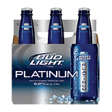 Bud Light Platinum light beer, triple filtered, 6% alc. by vol., 12-fl. oz. Full-Size Picture